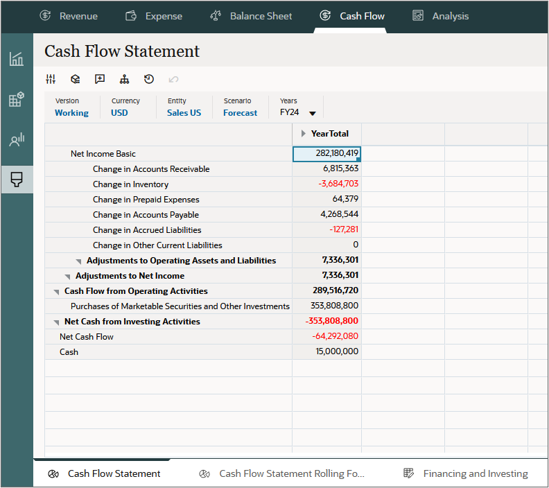 Cash Flow Statement